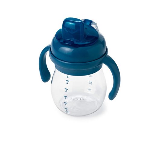 OXO Tot Grow Soft Spout Sippy Cup W/Removable Handles 6oz - Navy