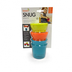 Boon Snug Universal Silicone Snack Lid with Cup - Blue