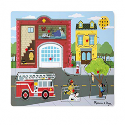 Melissa Doug Around The Fire Station Sound Puzzle