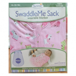 Summer Infant SwaddleMe Sack Pink Ponies M