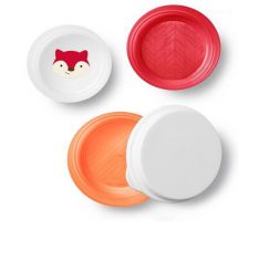 Skiphop Smart Serve 3 pk. Bowls - Fox