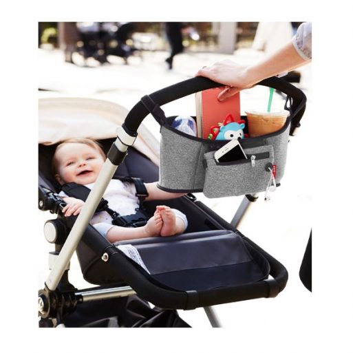 Skiphop Stroller Organizer - Heather Grey