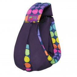 Baba Slings Rainbow Dot Navy