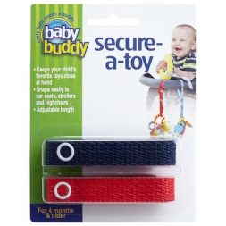 Baby Buddy Secure-a-Toy - Navy Red