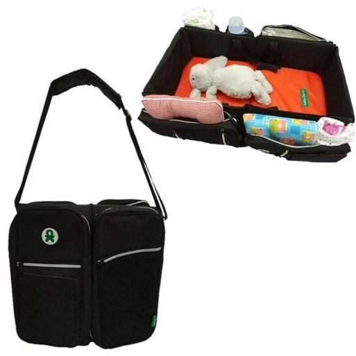 BabyGo Inc Travel Bed Diaper Bag Black