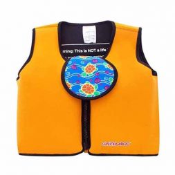 Cheekaaboo Floatsy Jacket - Orange / Sea Turtle (S)