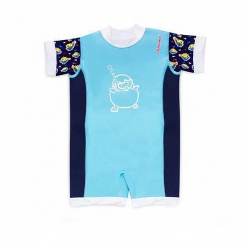 Cheekaaboo Chittybabes Suit - Light Blue / Puffer Fish M(12-18m)