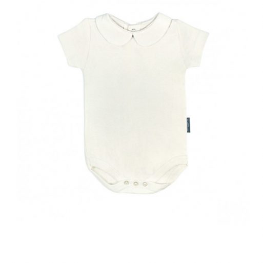 Little Palmerhaus Bodysuit Collar Girl 6m - Cream