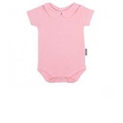 Little Palmerhaus Bodysuit Collar Girl 6m - Pink