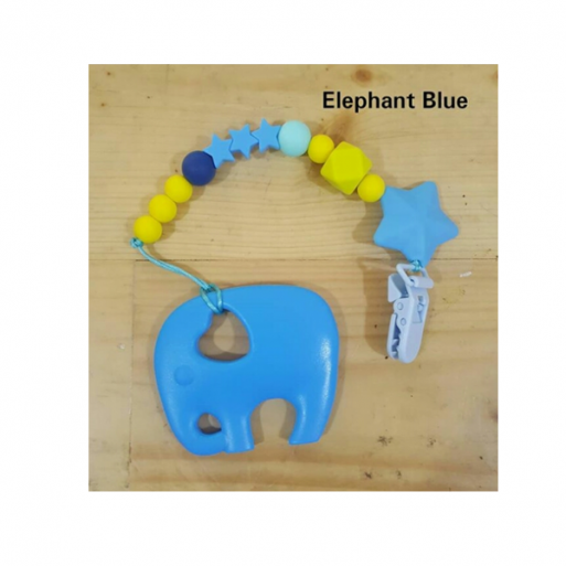 Bright Chewelry Teether - Elephant Blue