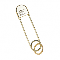 Petunia Pickle Bottom Safety Pin Keychain - Gold