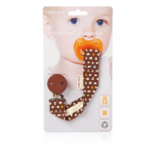 Hevea Pacifier Holder - Brown