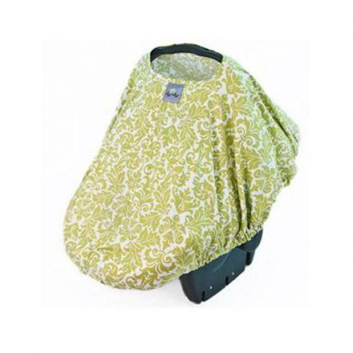 Itzy Ritzy Peek A Boo Infant Carrier Pod Damask Avocado