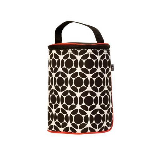 J.L. Childress Tall Two-Cool 2-Bottle Cooler - Black/ Red Floral