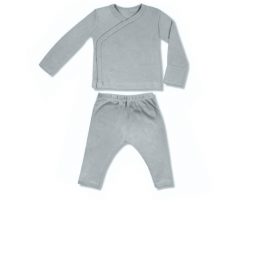 Little Palmerhaus Baby Kimono 9m - Grey