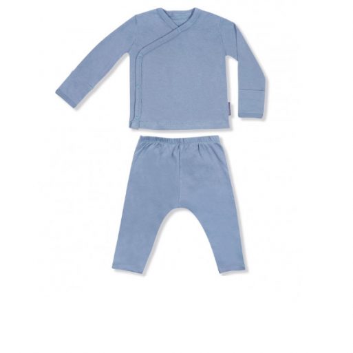 Little Palmerhaus Baby Kimono 12m - Sky Blue