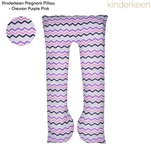 Kinderkeen Maternity Pillow - Chevron Purlpe Pink