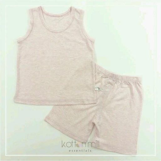 Kotton Mill Essentials Singlet Vest & Shorts Size 80 - Pink