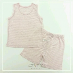 Kotton Mill Essentials Singlet Vest & Shorts Size 70 - Pink