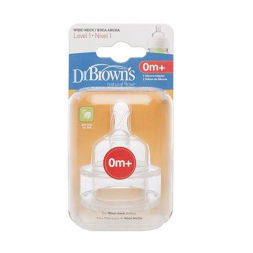 Dr.Brown 352 Silicone Nipples Wide-Neck Level 1