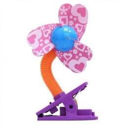 Lucky Baby Safety Mini Laser Clip On Fan - Pink