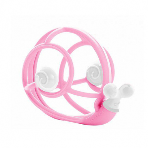 Mombella Snail Baby Teething Rattle - Pink