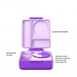 Omiebox Bento Lunch Box - Purple Plum