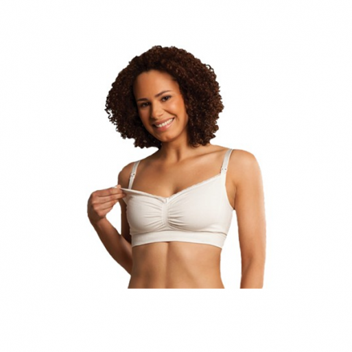 Carriwell Seamless Organic Nursing Bra Natural White - L