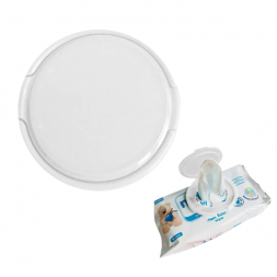 Javalock Round Reusable Wet Wipe Cover - White