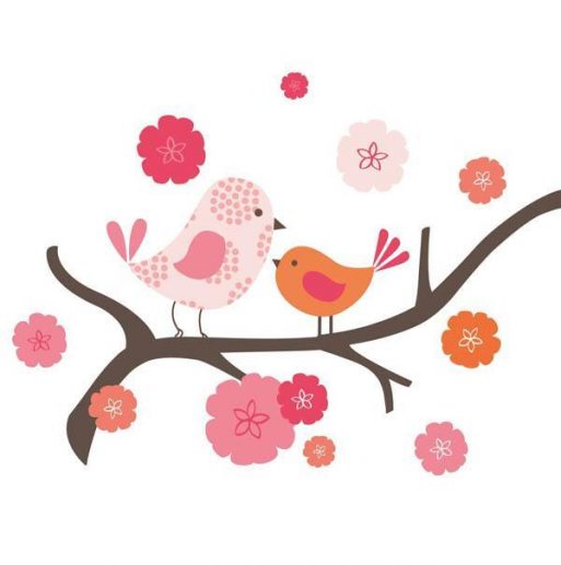 Skiphop Spring Birdie Wall Decals