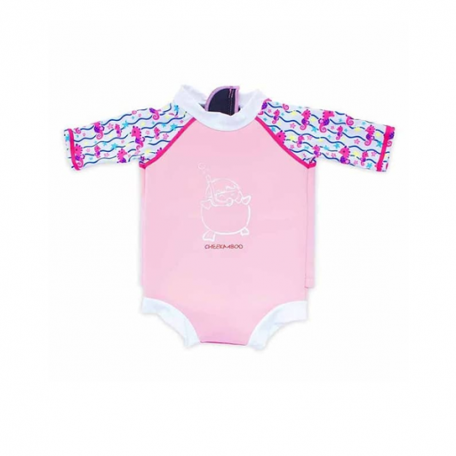 Cheekaaboo Snugbabes Suit - Light Pink / Sea Horse M(12-18m)