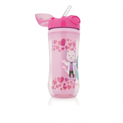 Dr.Brown Insulated Straw Cup 300ml - Pink