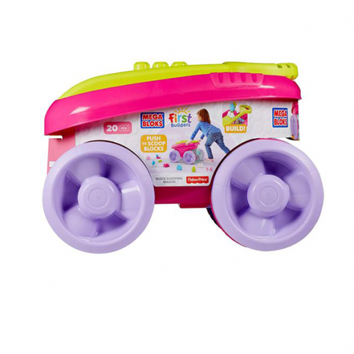 Mega Bloks Scooping Wagon Pink