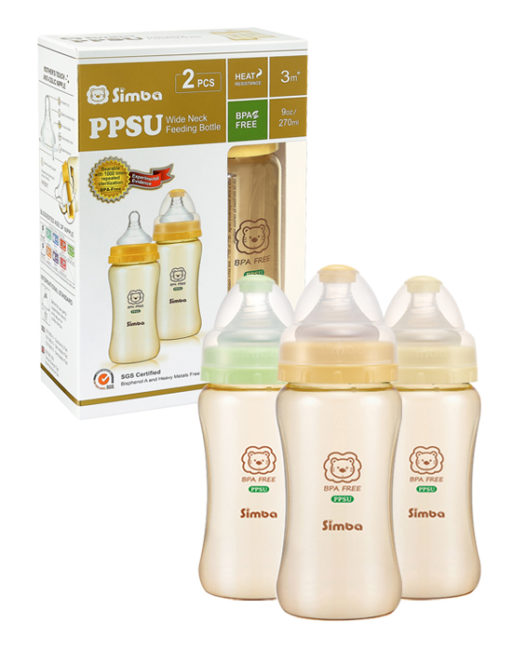 Simba PPSU Wide Neck Feeding Bottle 2x270ml