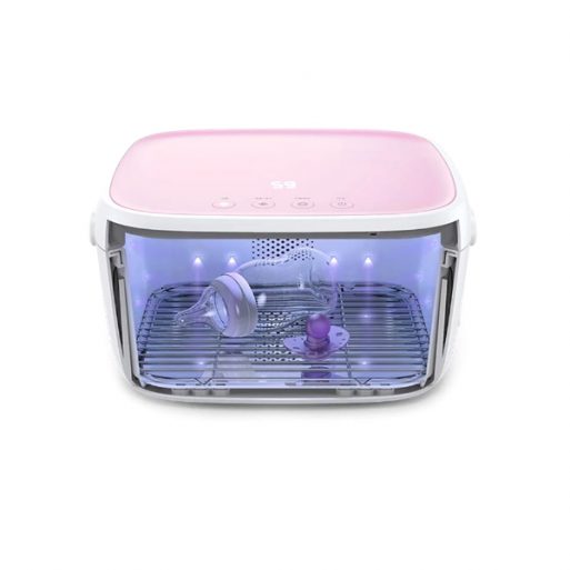 59S UVC LED Milk Bottle Sterilizing Box - T5 Pink Without Battery