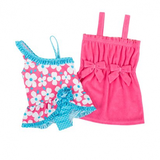 Wippette Skirted One-Piece Suit & Cover-Up Coral 18m