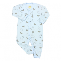 Baa Baa Sheepz Romper 12m - Small Moon & Sheep Blue