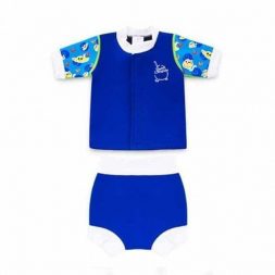 Cheekaaboo Huggiesbabes Suit - Navy Blue / Stingray S(6-18m)