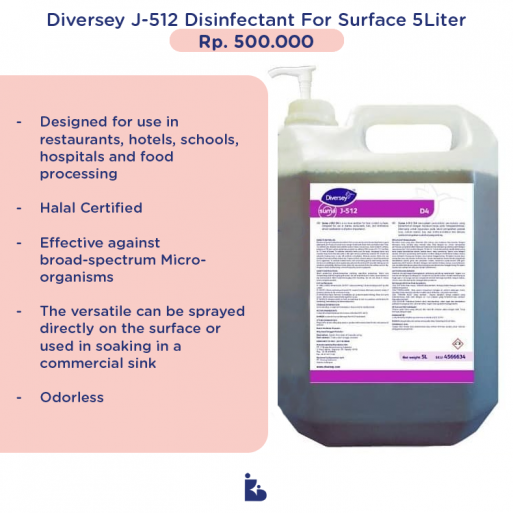 Diversey J-512 Disinfectant For Surface 5Liter