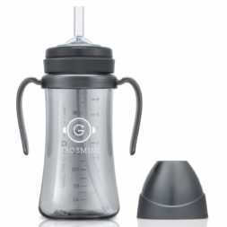 Grosmimi PPSU Straw Cup 300ml Dark Series - Charcoal