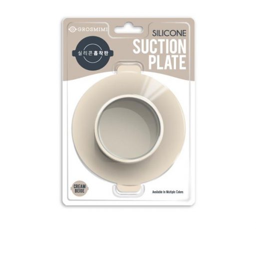 Grosmimi Silicone Suction Plate Cream Beige