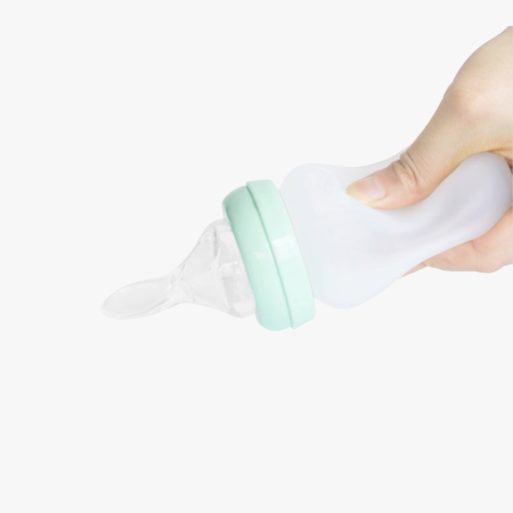 OONEW Silicone Baby Bottle with Spoon Feeder