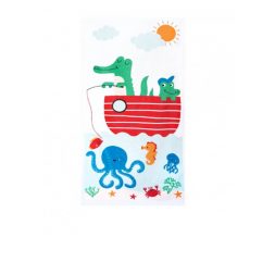 Little Terry Baby Towel by Little Palmerhaus - Fishing Crocs