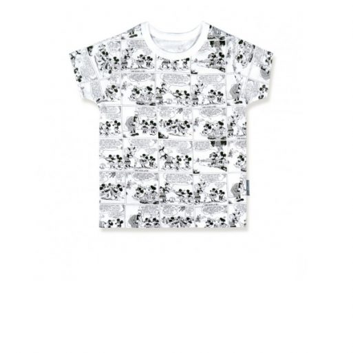 Little Palmerhaus Printed Tee 1years - Mickey Comic Black