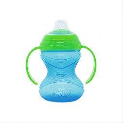 Nuby Click It Soft Flex Spout 240ml - Blue/Green