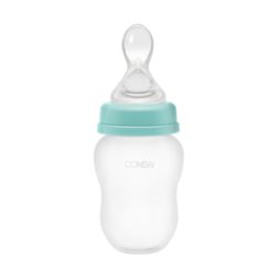 OONEW Silicone Baby Bottle with Spoon Feeder