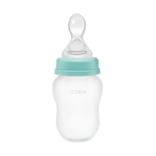 OONEW Silicone Baby Bottle with Spoon Feeder