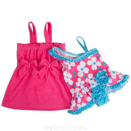 Wippette Skirted One-Piece Suit & Cover-Up Coral 6-9m