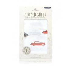 Little Palmerhaus Cot Bed Sheet 150x90cm - Car