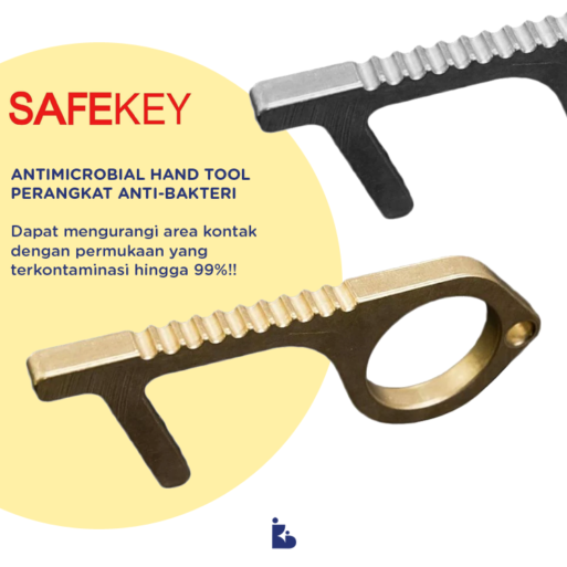 Safekey Antimicrobial Hand Tool - Silver